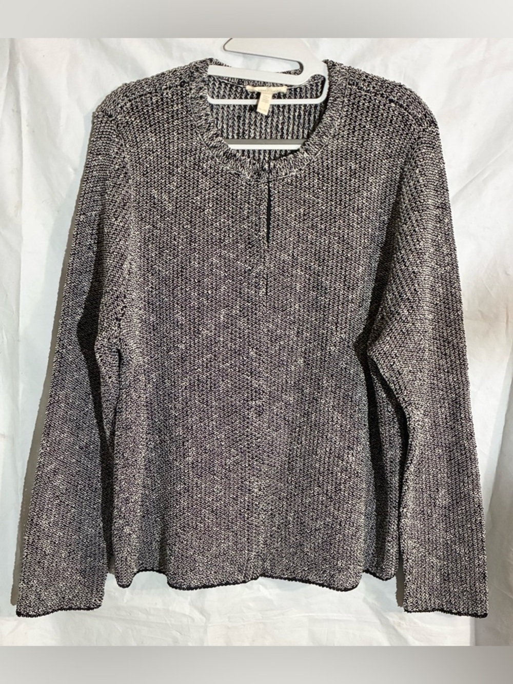 Eileen Fisher Organic Linen Cardigan Sweater Sz XL Jacket Snaps Cotton